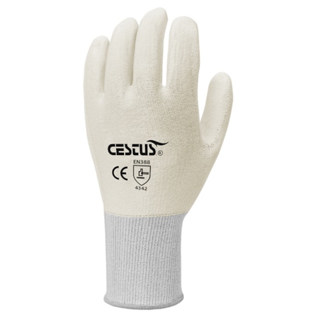 Cestus ANSI A2 Cut Resistant Coated Gloves, Polyurethane, 13G, XL, PR 6129-XL